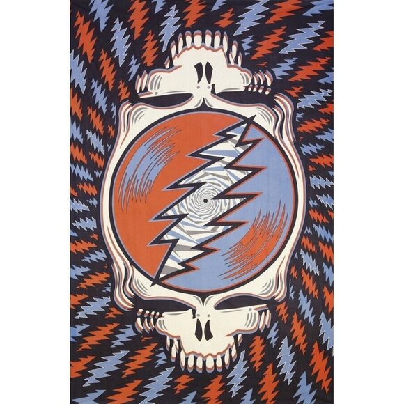 Grateful Dead Other - Grateful Dead Mini New Steal Your Face Red White Blue Tapestry Wall Poster 30x45